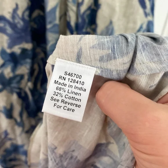 Ann Mashburn linen blend floral maxi dress - Picture 5 of 11